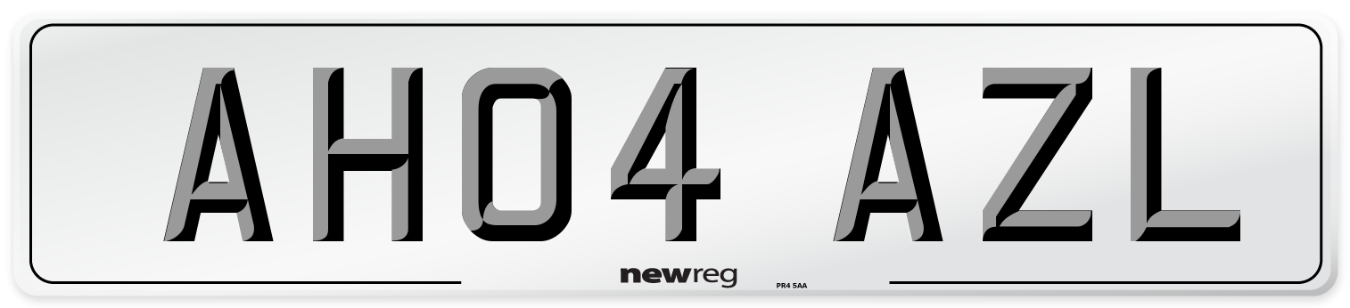 AH04 AZL Number Plate from New Reg